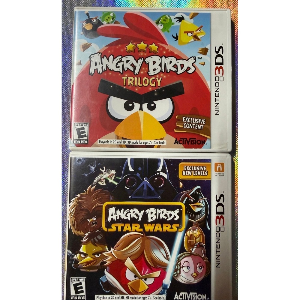 NINTENDO 3DS Angry Birds Star Wars & Trilogy set of 2‼️
